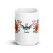 Aída Exclusive Name Art Piece Home Office Work Coffee Mug Mexican Spanish Pride Gift Cup One-Of-A-Kind Calligraphy White Glossy Mug | A12 Mexicada