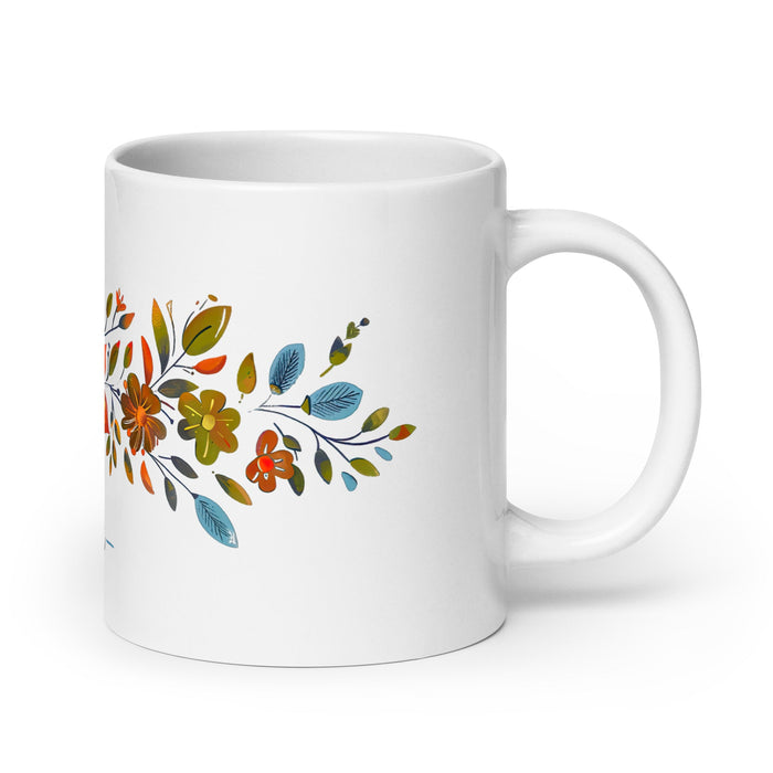 Aída Exclusive Name Art Piece Home Office Work Coffee Mug Mexican Spanish Pride Gift Cup One - Of - A - Kind Calligraphy White Glossy Mug | A13 - Mexicada