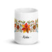 Aída Exclusive Name Art Piece Home Office Work Coffee Mug Mexican Spanish Pride Gift Cup One - Of - A - Kind Calligraphy White Glossy Mug | A13 - Mexicada