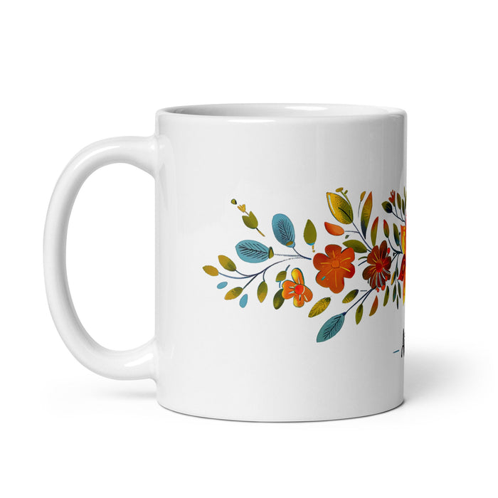 Aída Exclusive Name Art Piece Home Office Work Coffee Mug Mexican Spanish Pride Gift Cup One - Of - A - Kind Calligraphy White Glossy Mug | A13 - Mexicada