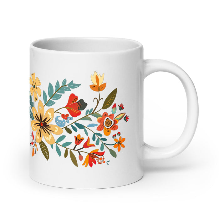 Aída Exclusive Name Art Piece Home Office Work Coffee Mug Mexican Spanish Pride Gift Cup One - Of - A - Kind Calligraphy White Glossy Mug | A15 - Mexicada