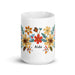 Aída Exclusive Name Art Piece Home Office Work Coffee Mug Mexican Spanish Pride Gift Cup One - Of - A - Kind Calligraphy White Glossy Mug | A15 - Mexicada