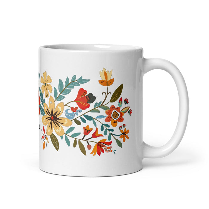 Aída Exclusive Name Art Piece Home Office Work Coffee Mug Mexican Spanish Pride Gift Cup One-Of-A-Kind Calligraphy White Glossy Mug | A15 Mexicada 11 oz