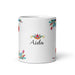 Aída Exclusive Name Art Piece Home Office Work Coffee Mug Mexican Spanish Pride Gift Cup One - Of - A - Kind Calligraphy White Glossy Mug | A16 - Mexicada