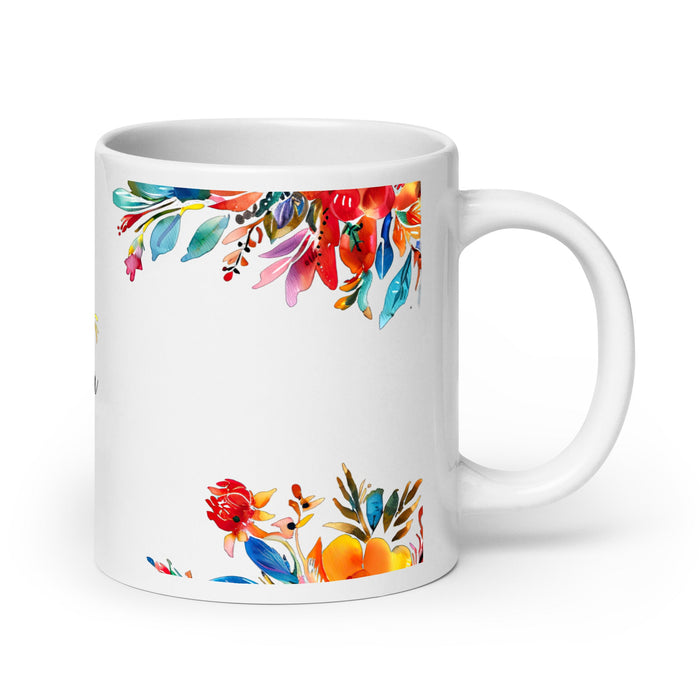 Aída Exclusive Name Art Piece Home Office Work Coffee Mug Mexican Spanish Pride Gift Cup One - Of - A - Kind Calligraphy White Glossy Mug | A16 - Mexicada