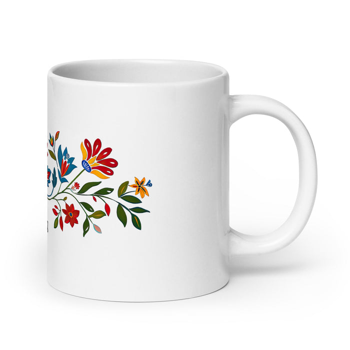 Aída Exclusive Name Art Piece Home Office Work Coffee Mug Mexican Spanish Pride Gift Cup One - Of - A - Kind Calligraphy White Glossy Mug | A18 - Mexicada