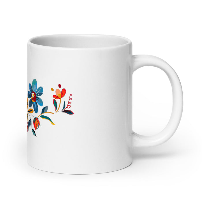 Aída Exclusive Name Art Piece Home Office Work Coffee Mug Mexican Spanish Pride Gift Cup One - Of - A - Kind Calligraphy White Glossy Mug | A19 - Mexicada