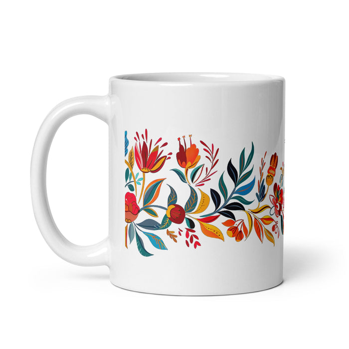 Aída Exclusive Name Art Piece Home Office Work Coffee Mug Mexican Spanish Pride Gift Cup One - Of - A - Kind Calligraphy White Glossy Mug | A19 - Mexicada