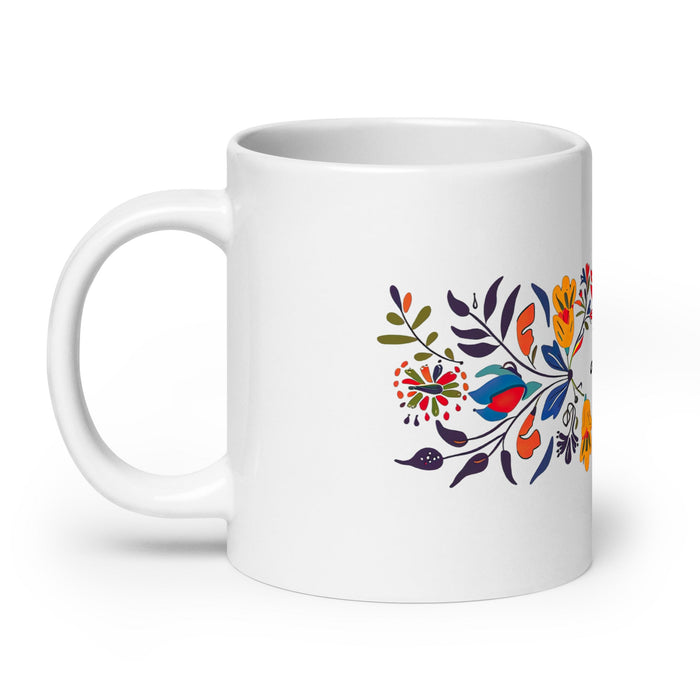 Aída Exclusive Name Art Piece Home Office Work Coffee Mug Mexican Spanish Pride Gift Cup One - Of - A - Kind Calligraphy White Glossy Mug | A2 - Mexicada