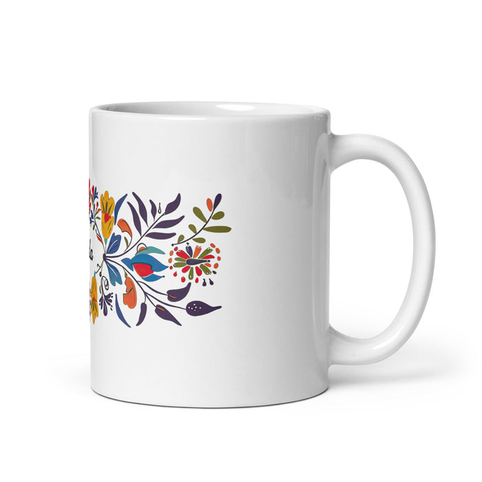 Aída Exclusive Name Art Piece Home Office Work Coffee Mug Mexican Spanish Pride Gift Cup One - Of - A - Kind Calligraphy White Glossy Mug | A2 - Mexicada