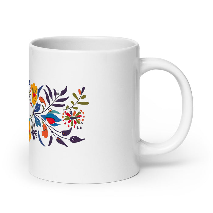 Aída Exclusive Name Art Piece Home Office Work Coffee Mug Mexican Spanish Pride Gift Cup One - Of - A - Kind Calligraphy White Glossy Mug | A2 - Mexicada