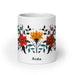 Aída Exclusive Name Art Piece Home Office Work Coffee Mug Mexican Spanish Pride Gift Cup One - Of - A - Kind Calligraphy White Glossy Mug | A20 - Mexicada