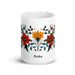 Aída Exclusive Name Art Piece Home Office Work Coffee Mug Mexican Spanish Pride Gift Cup One - Of - A - Kind Calligraphy White Glossy Mug | A20 - Mexicada