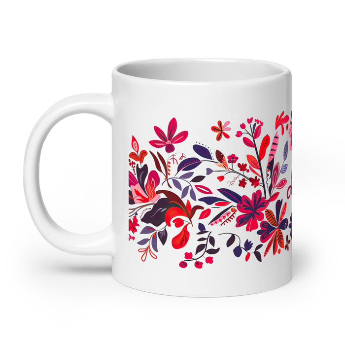 Aída Exclusive Name Art Piece Home Office Work Coffee Mug Mexican Spanish Pride Gift Cup One - Of - A - Kind Calligraphy White Glossy Mug | A21 - Mexicada