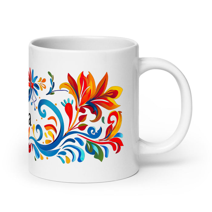 Aída Exclusive Name Art Piece Home Office Work Coffee Mug Mexican Spanish Pride Gift Cup One - Of - A - Kind Calligraphy White Glossy Mug | A3 - Mexicada