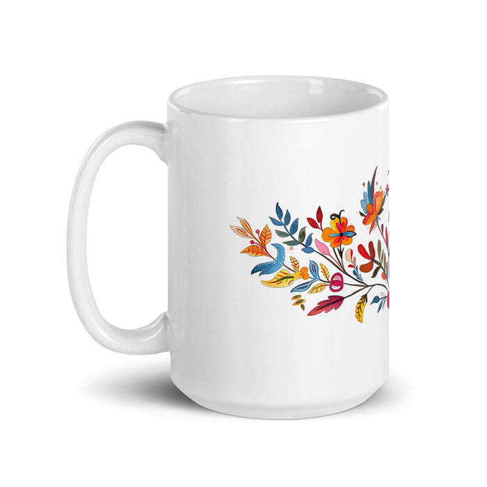 Aída Exclusive Name Art Piece Home Office Work Coffee Mug Mexican Spanish Pride Gift Cup One - Of - A - Kind Calligraphy White Glossy Mug | A4 - Mexicada