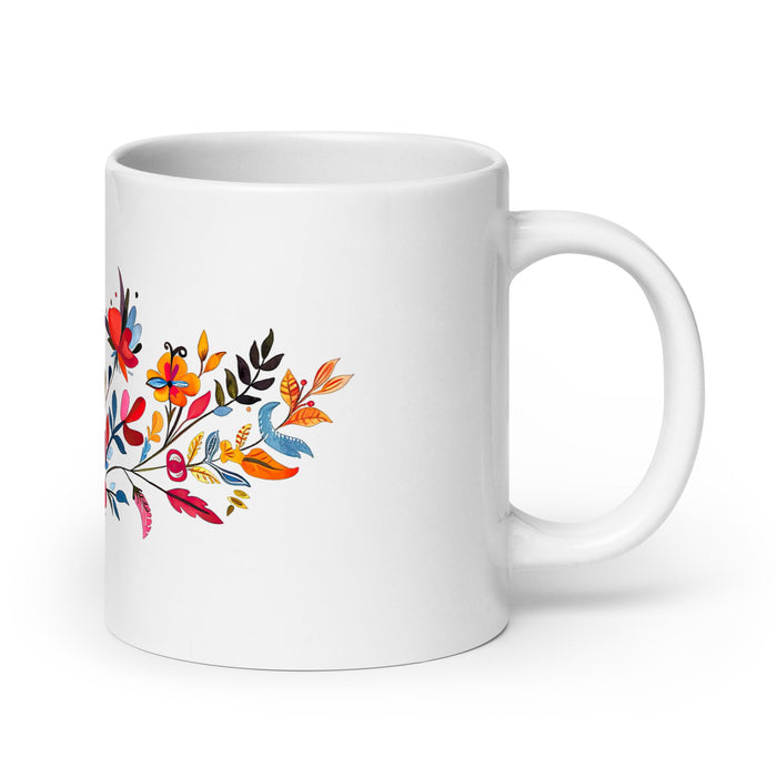 Aída Exclusive Name Art Piece Home Office Work Coffee Mug Mexican Spanish Pride Gift Cup One - Of - A - Kind Calligraphy White Glossy Mug | A4 - Mexicada