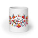 Aída Exclusive Name Art Piece Home Office Work Coffee Mug Mexican Spanish Pride Gift Cup One-Of-A-Kind Calligraphy White Glossy Mug | A4 Mexicada