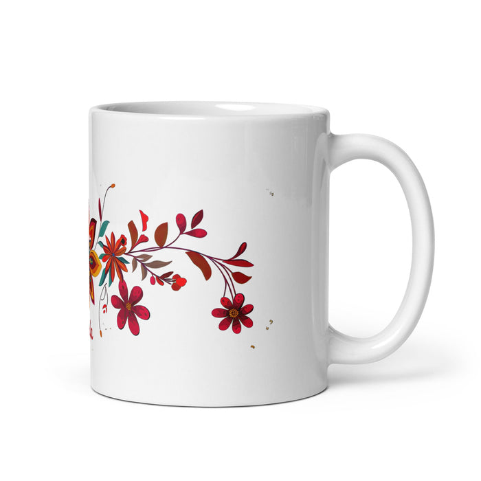 Aída Exclusive Name Art Piece Home Office Work Coffee Mug Mexican Spanish Pride Gift Cup One - Of - A - Kind Calligraphy White Glossy Mug | A5 - Mexicada