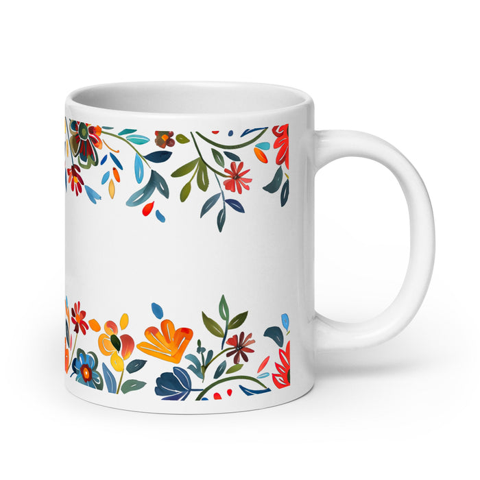 Aída Exclusive Name Art Piece Home Office Work Coffee Mug Mexican Spanish Pride Gift Cup One - Of - A - Kind Calligraphy White Glossy Mug | A7 - Mexicada