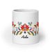 Aída Exclusive Name Art Piece Home Office Work Coffee Mug Mexican Spanish Pride Gift Cup One - Of - A - Kind Calligraphy White Glossy Mug | A8 - Mexicada