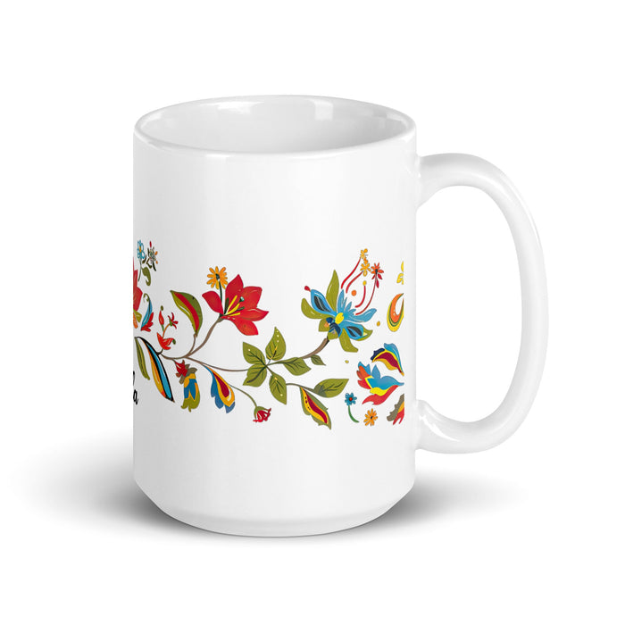 Aída Exclusive Name Art Piece Home Office Work Coffee Mug Mexican Spanish Pride Gift Cup One - Of - A - Kind Calligraphy White Glossy Mug | A8 - Mexicada