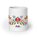 Aída Exclusive Name Art Piece Home Office Work Coffee Mug Mexican Spanish Pride Gift Cup One-Of-A-Kind Calligraphy White Glossy Mug | A8 Mexicada