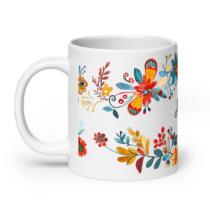 Aída Exclusive Name Art Piece Home Office Work Coffee Mug Mexican Spanish Pride Gift Cup One-Of-A-Kind Calligraphy White Glossy Mug | A9 Mexicada