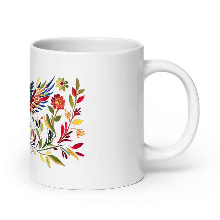 Aiden Exclusive Name Art Piece Home Office Work Coffee Mug Mexican Spanish Pride Gift Cup One - Of - A - Kind Calligraphy White Glossy Mug | A1 - Mexicada