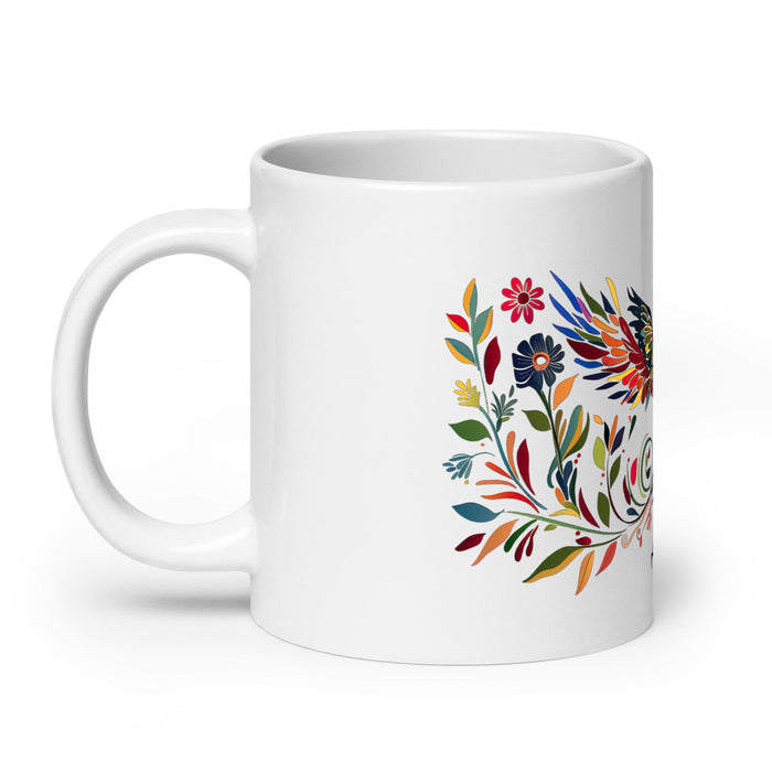 Aiden Exclusive Name Art Piece Home Office Work Coffee Mug Mexican Spanish Pride Gift Cup One - Of - A - Kind Calligraphy White Glossy Mug | A1 - Mexicada