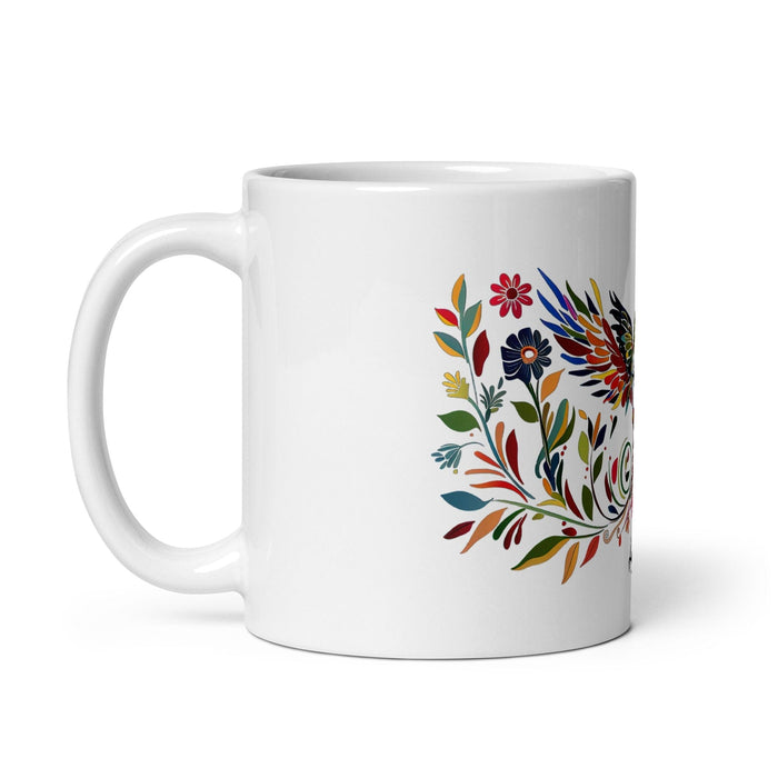 Aiden Exclusive Name Art Piece Home Office Work Coffee Mug Mexican Spanish Pride Gift Cup One-Of-A-Kind Calligraphy White Glossy Mug | A1 Mexicada