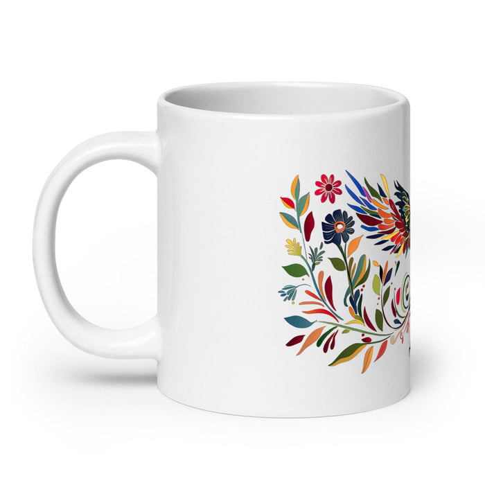 Aiden Exclusive Name Art Piece Home Office Work Coffee Mug Mexican Spanish Pride Gift Cup One-Of-A-Kind Calligraphy White Glossy Mug | A1 Mexicada