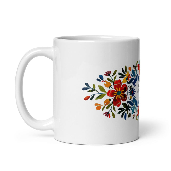 Aiden Exclusive Name Art Piece Home Office Work Coffee Mug Mexican Spanish Pride Gift Cup One-Of-A-Kind Calligraphy White Glossy Mug | A11 Mexicada