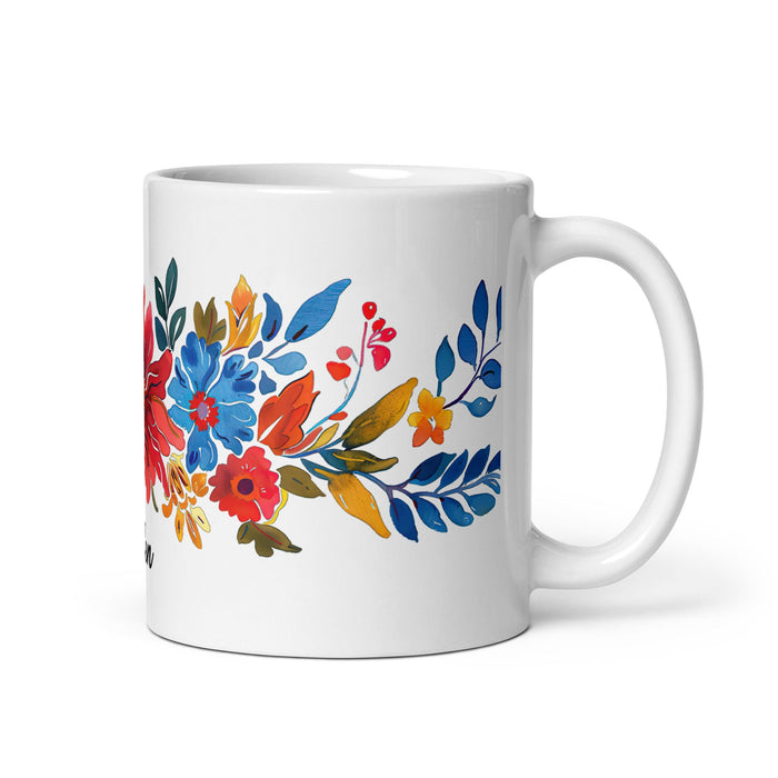 Aiden Exclusive Name Art Piece Home Office Work Coffee Mug Mexican Spanish Pride Gift Cup One - Of - A - Kind Calligraphy White Glossy Mug | A12 - Mexicada