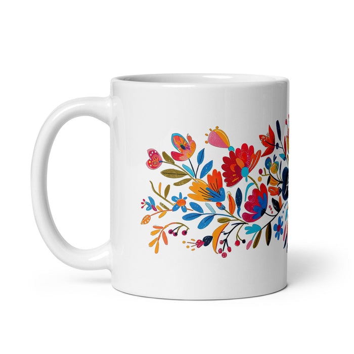 Aiden Exclusive Name Art Piece Home Office Work Coffee Mug Mexican Spanish Pride Gift Cup One - Of - A - Kind Calligraphy White Glossy Mug | A2 - Mexicada