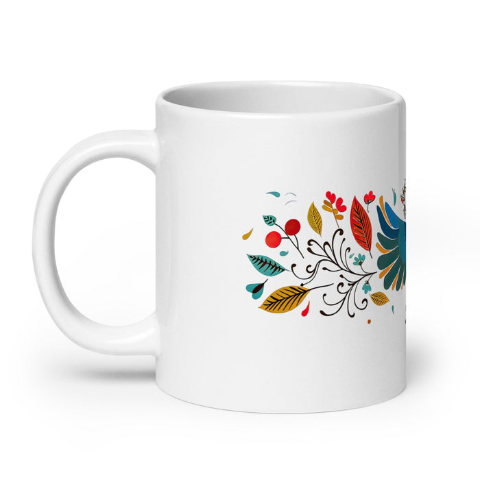 Aiden Exclusive Name Art Piece Home Office Work Coffee Mug Mexican Spanish Pride Gift Cup One-Of-A-Kind Calligraphy White Glossy Mug | A4 Mexicada