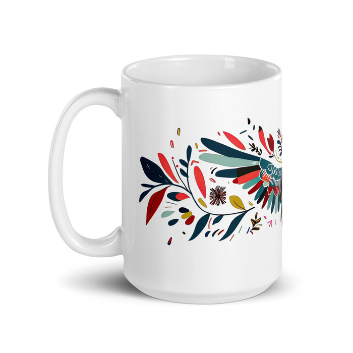 Aiden Exclusive Name Art Piece Home Office Work Coffee Mug Mexican Spanish Pride Gift Cup One - Of - A - Kind Calligraphy White Glossy Mug | A5 - Mexicada