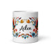 Ailén Exclusive Name Art Piece Home Office Work Coffee Mug Mexican Spanish Pride Gift Cup One - Of - A - Kind Calligraphy White Glossy Mug | A1 - Mexicada