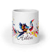 Ailén Exclusive Name Art Piece Home Office Work Coffee Mug Mexican Spanish Pride Gift Cup One - Of - A - Kind Calligraphy White Glossy Mug | A12 - Mexicada