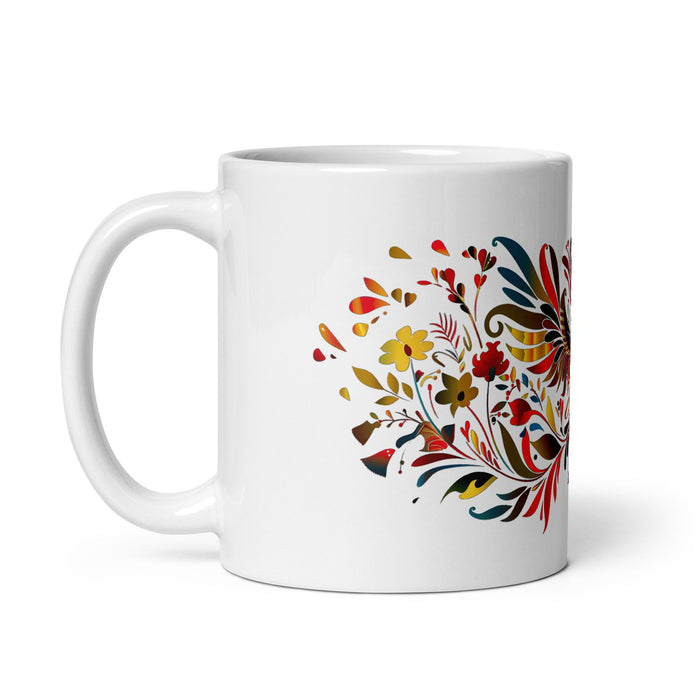 Ailén Exclusive Name Art Piece Home Office Work Coffee Mug Mexican Spanish Pride Gift Cup One - Of - A - Kind Calligraphy White Glossy Mug | A13 - Mexicada