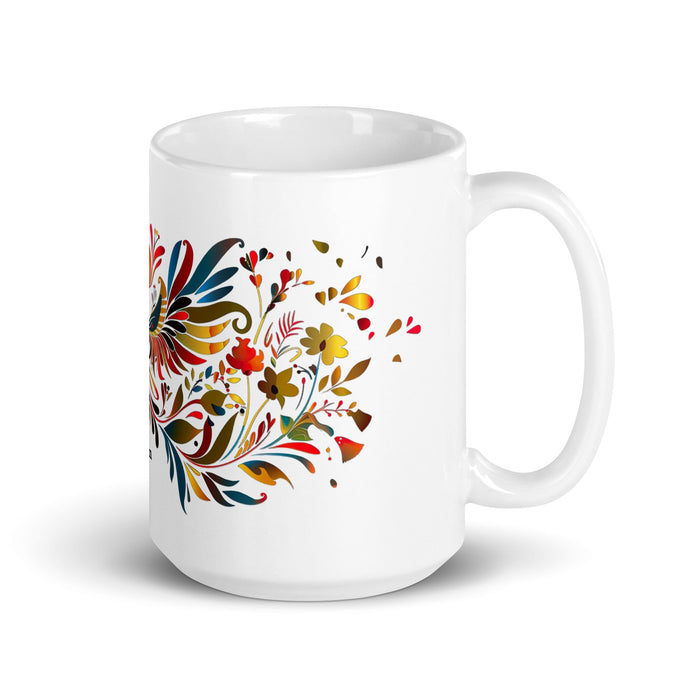 Ailén Exclusive Name Art Piece Home Office Work Coffee Mug Mexican Spanish Pride Gift Cup One - Of - A - Kind Calligraphy White Glossy Mug | A13 - Mexicada