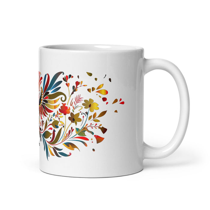 Ailén Exclusive Name Art Piece Home Office Work Coffee Mug Mexican Spanish Pride Gift Cup One - Of - A - Kind Calligraphy White Glossy Mug | A13 - Mexicada