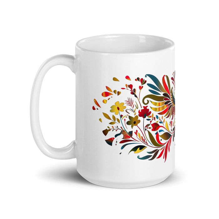 Ailén Exclusive Name Art Piece Home Office Work Coffee Mug Mexican Spanish Pride Gift Cup One-Of-A-Kind Calligraphy White Glossy Mug | A13 Mexicada