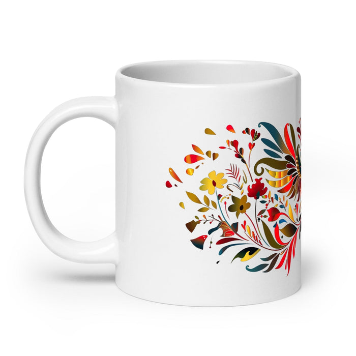 Ailén Exclusive Name Art Piece Home Office Work Coffee Mug Mexican Spanish Pride Gift Cup One-Of-A-Kind Calligraphy White Glossy Mug | A13 Mexicada