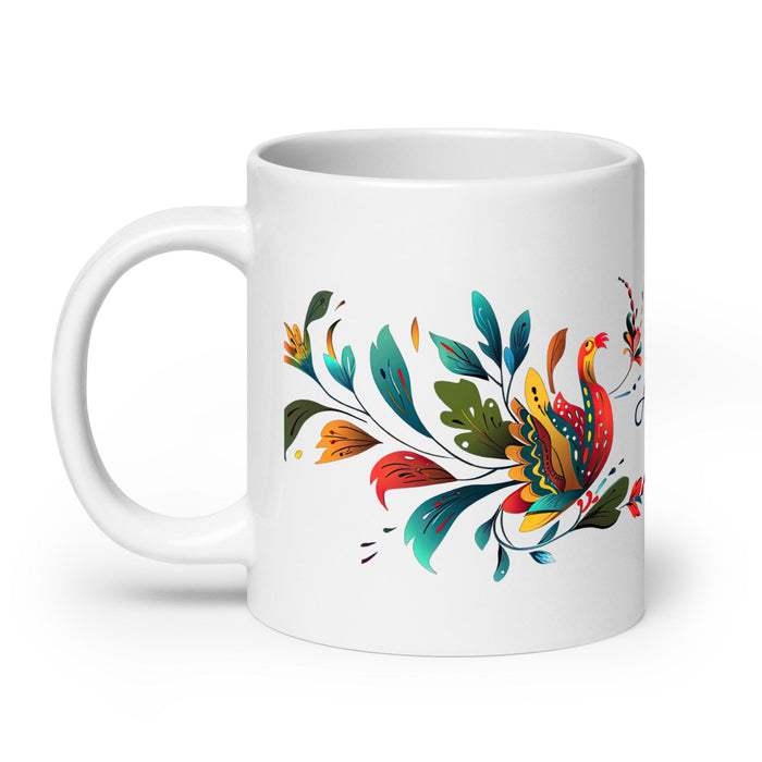 Ailén Exclusive Name Art Piece Home Office Work Coffee Mug Mexican Spanish Pride Gift Cup One - Of - A - Kind Calligraphy White Glossy Mug | A14 - Mexicada