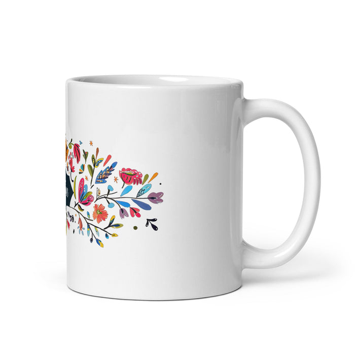 Ailén Exclusive Name Art Piece Home Office Work Coffee Mug Mexican Spanish Pride Gift Cup One - Of - A - Kind Calligraphy White Glossy Mug | A16 - Mexicada