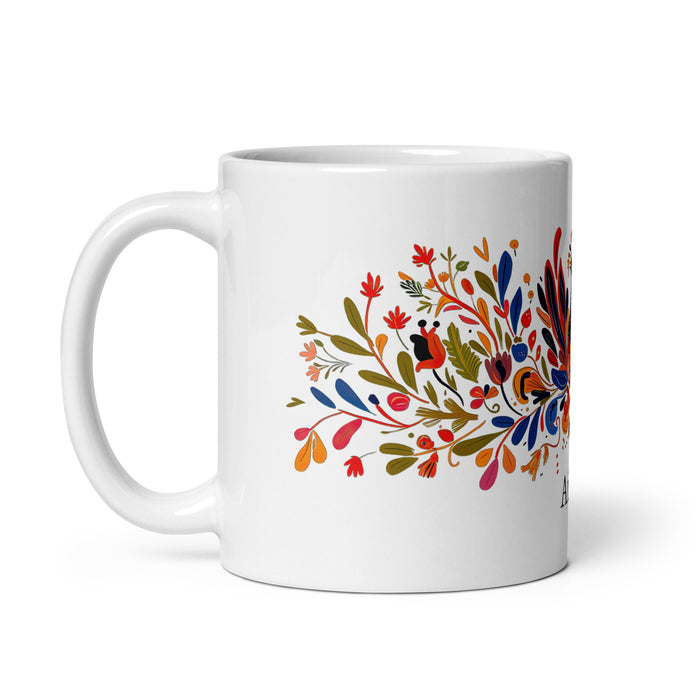 Ailén Exclusive Name Art Piece Home Office Work Coffee Mug Mexican Spanish Pride Gift Cup One - Of - A - Kind Calligraphy White Glossy Mug | A2 - Mexicada