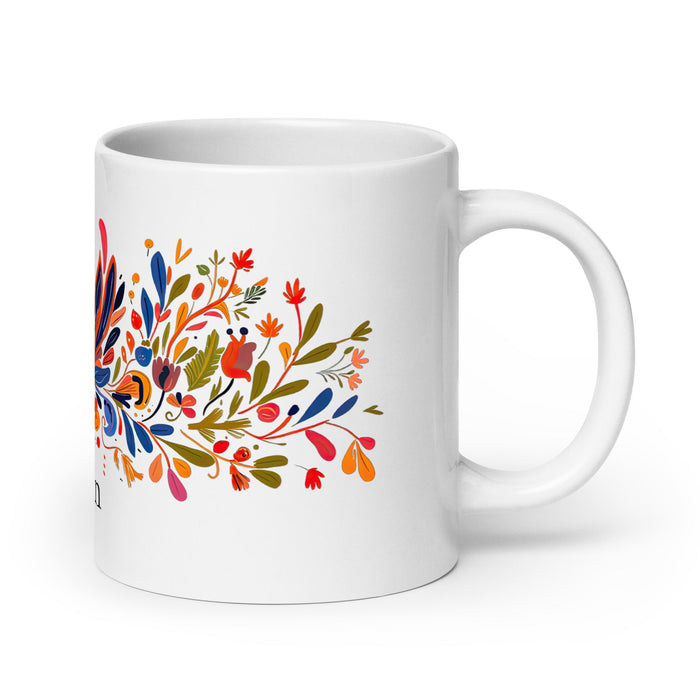 Ailén Exclusive Name Art Piece Home Office Work Coffee Mug Mexican Spanish Pride Gift Cup One - Of - A - Kind Calligraphy White Glossy Mug | A2 - Mexicada