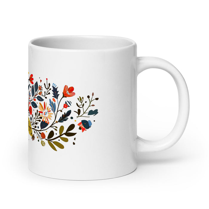 Ailén Exclusive Name Art Piece Home Office Work Coffee Mug Mexican Spanish Pride Gift Cup One - Of - A - Kind Calligraphy White Glossy Mug | A3 - Mexicada