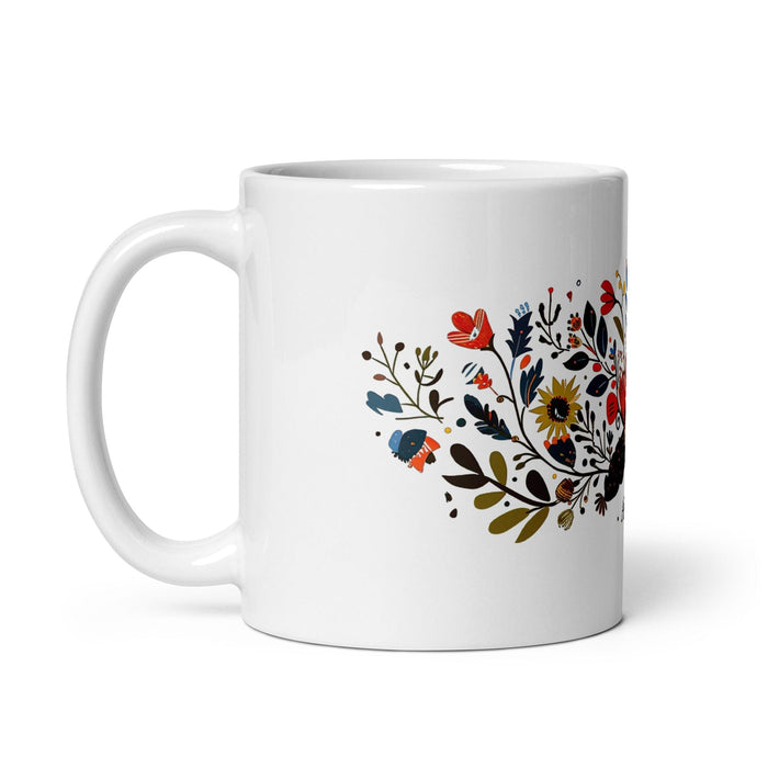 Ailén Exclusive Name Art Piece Home Office Work Coffee Mug Mexican Spanish Pride Gift Cup One-Of-A-Kind Calligraphy White Glossy Mug | A3 Mexicada